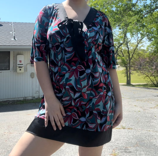 Bisou Bisou vintage early 2000s colorful 60s inspired mini dress size large