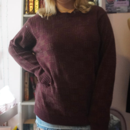Burgundy red oversized jumper sweater size XL