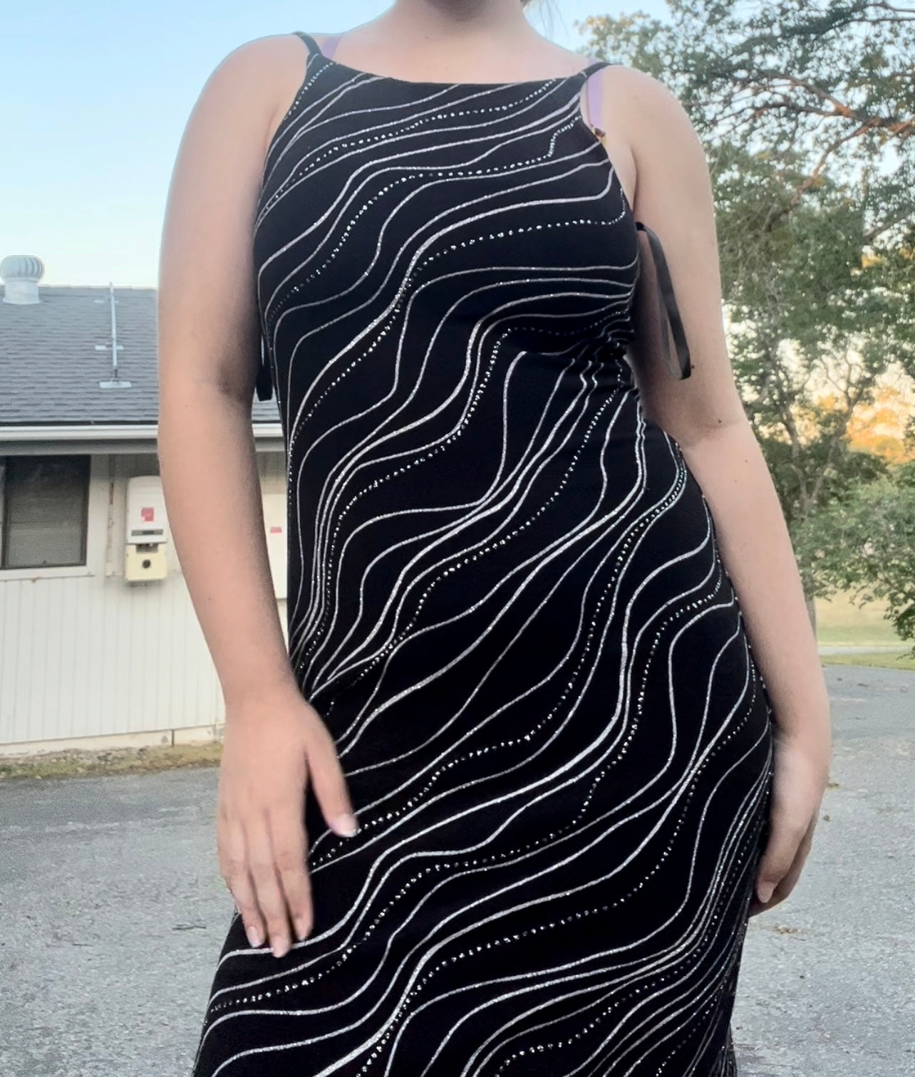 Scene 90s vintage party halter midi dress size 11/12