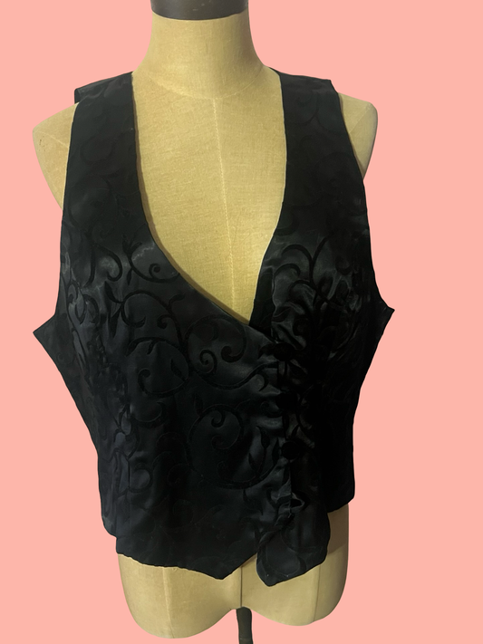 Vintage Norton Mcnaughton black vest size 6