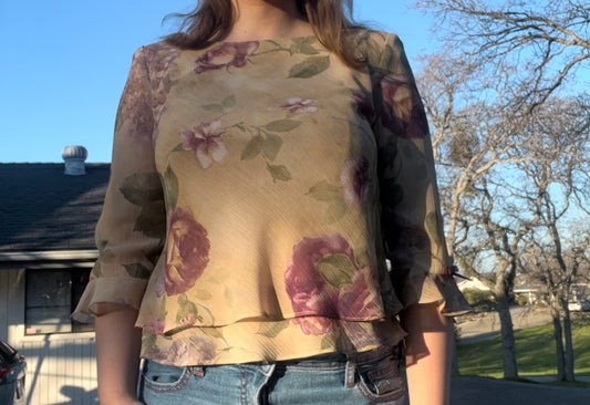 Jessica Howard petite vintage 80s coquette girly top size 10