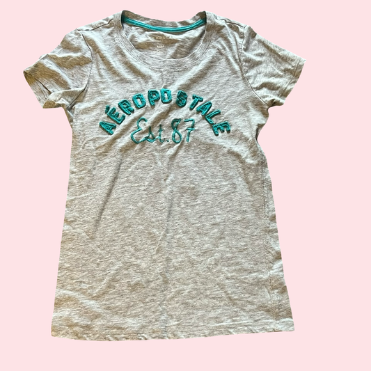 Aeropostale preppy grey baby tee 2015 top size medium