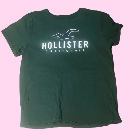 Hollister Co. green California slim tee preppy tshirt baby tee size medium