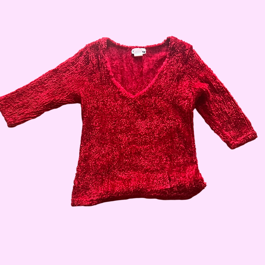 Rave city fuzzy 90s top size medium