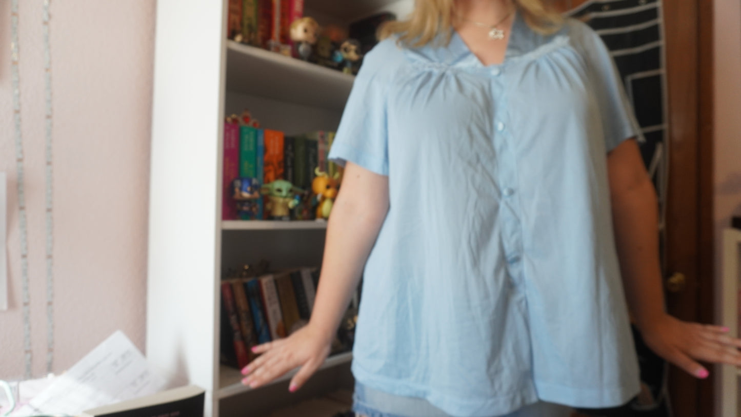 Vanity fair vintage 1980s coquette girly sleepwear top size XXL