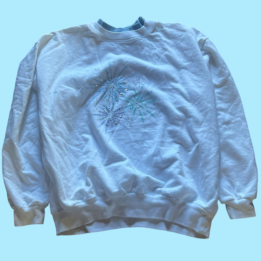 Top stitch by morning sun winter white snowflake sweater size XL