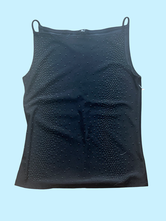 Vintage 90s style beaded black halter top