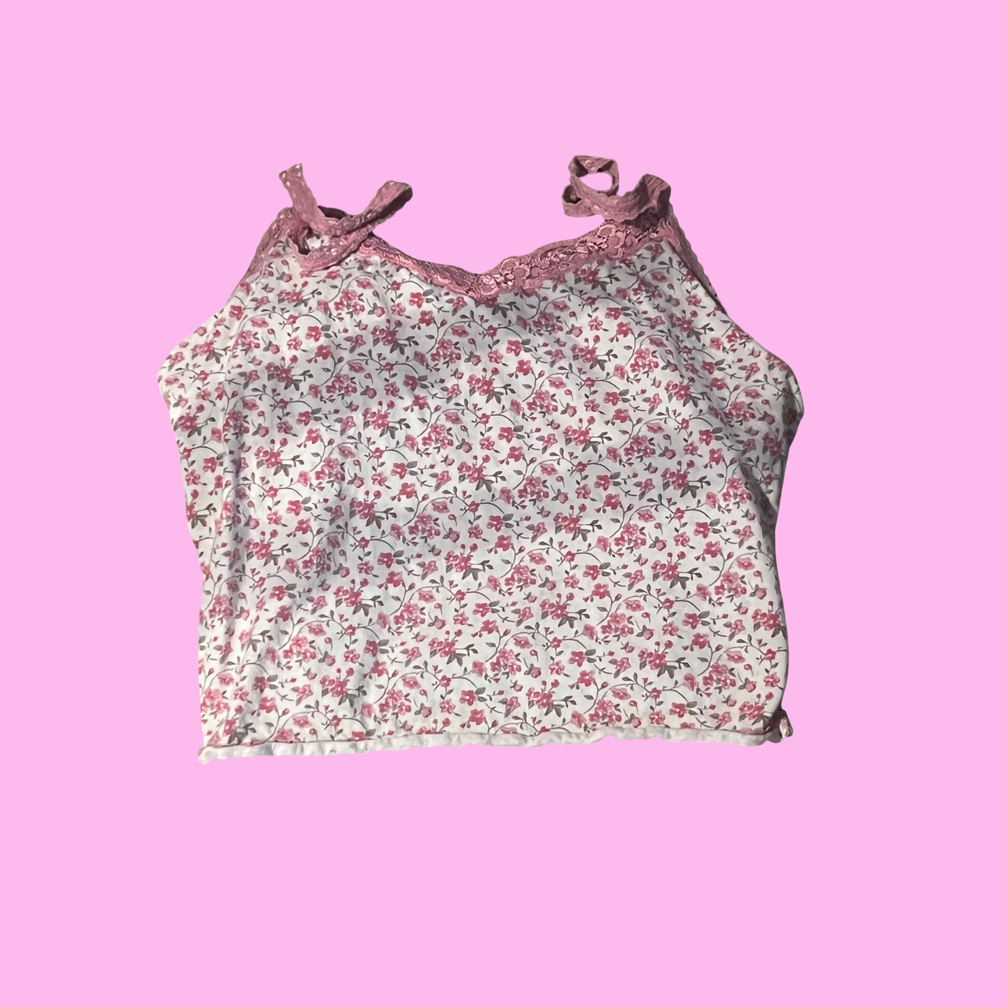 Nordstorm early 2000s y2k floral coquette girly tank top size large