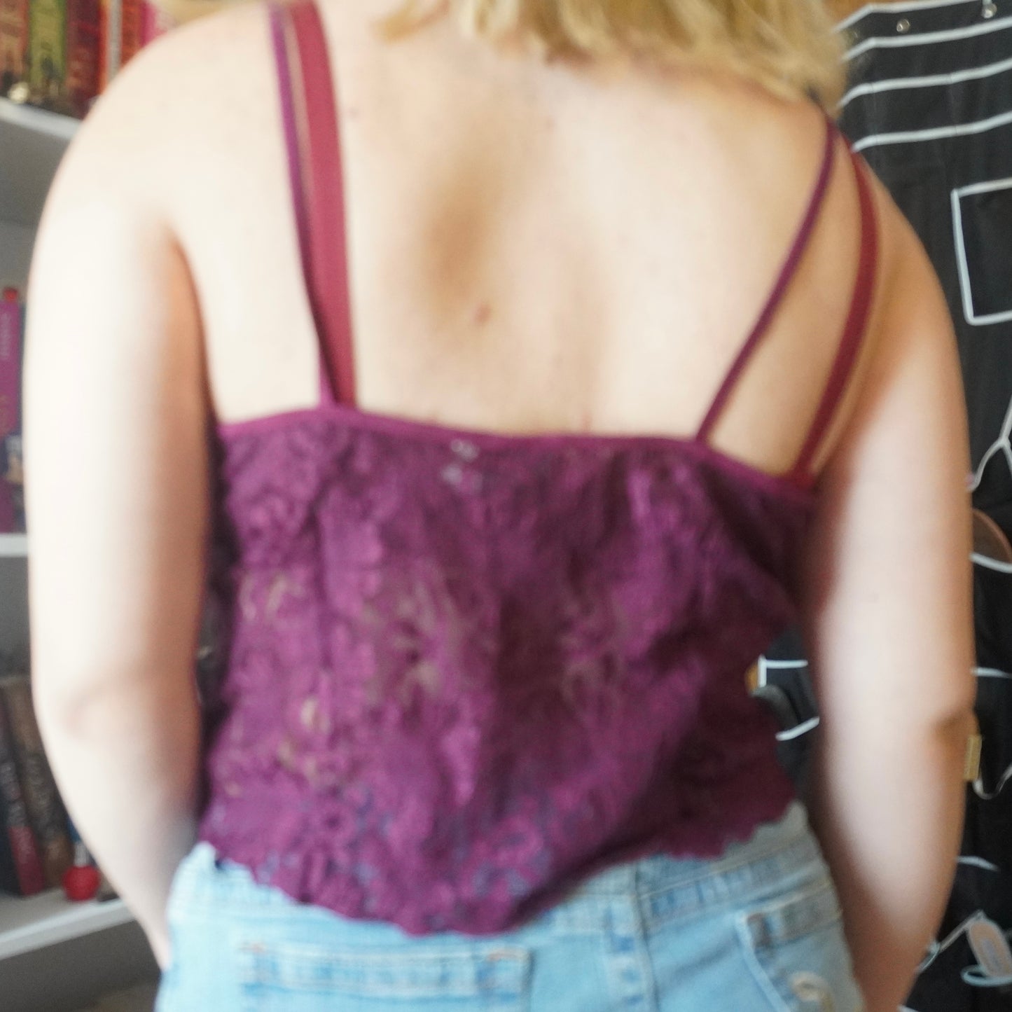 Fredricks of Hollywood lace purple early 2000s top size 3X