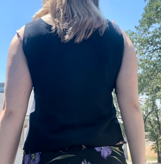 Kasper 90s style black top size 10