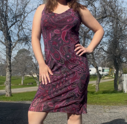 Weston wear petites vintage early 2000s fairycore girly paisley dress size large