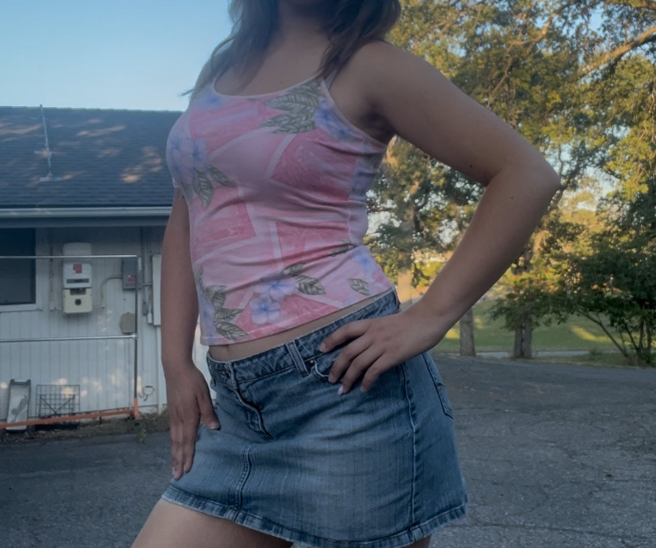 NWT la cabana pink summer spring vintage deadstock y2k early 2000s girly camisole tank top size medium
