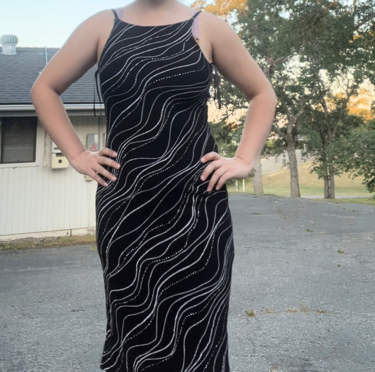 Scene 90s vintage party halter midi dress size 11/12