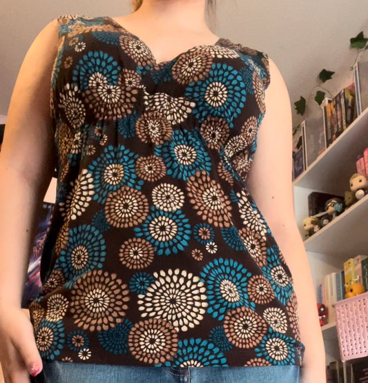 Agenda vintage early 2000s floral top size XL