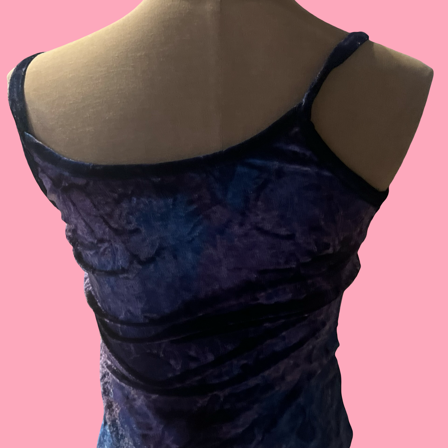 Faded brand velvet 90s style y2k purple whimsigoth boho crop top