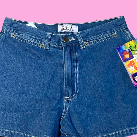 NWT SLA vintage y2k early 2000s dark wash jean shorts size 7/8