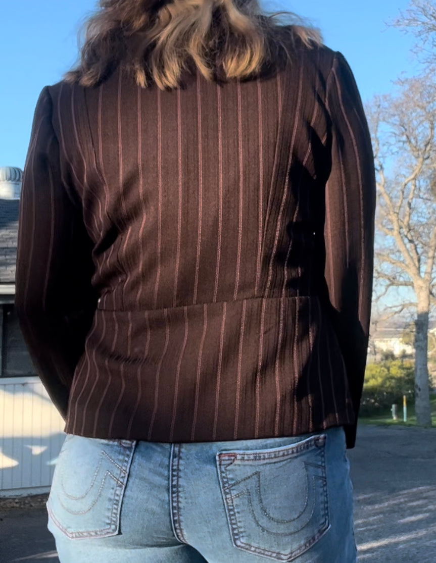 Snap y2k brown office siren jacket size 11