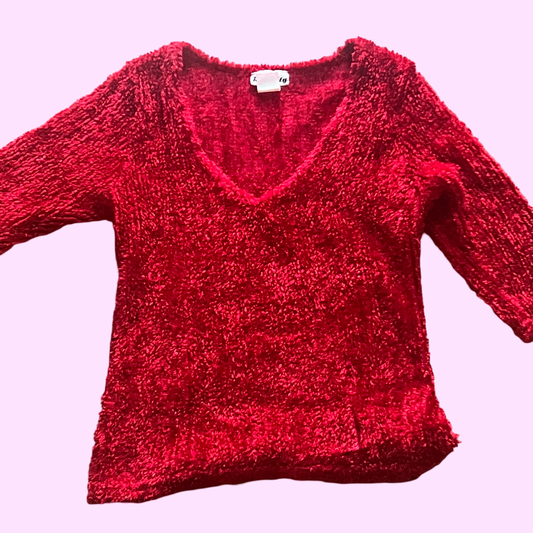 Rave city fuzzy 90s top size medium