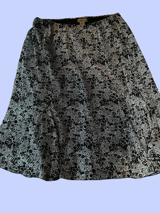 Vintage notations floral maxi skirt size XL