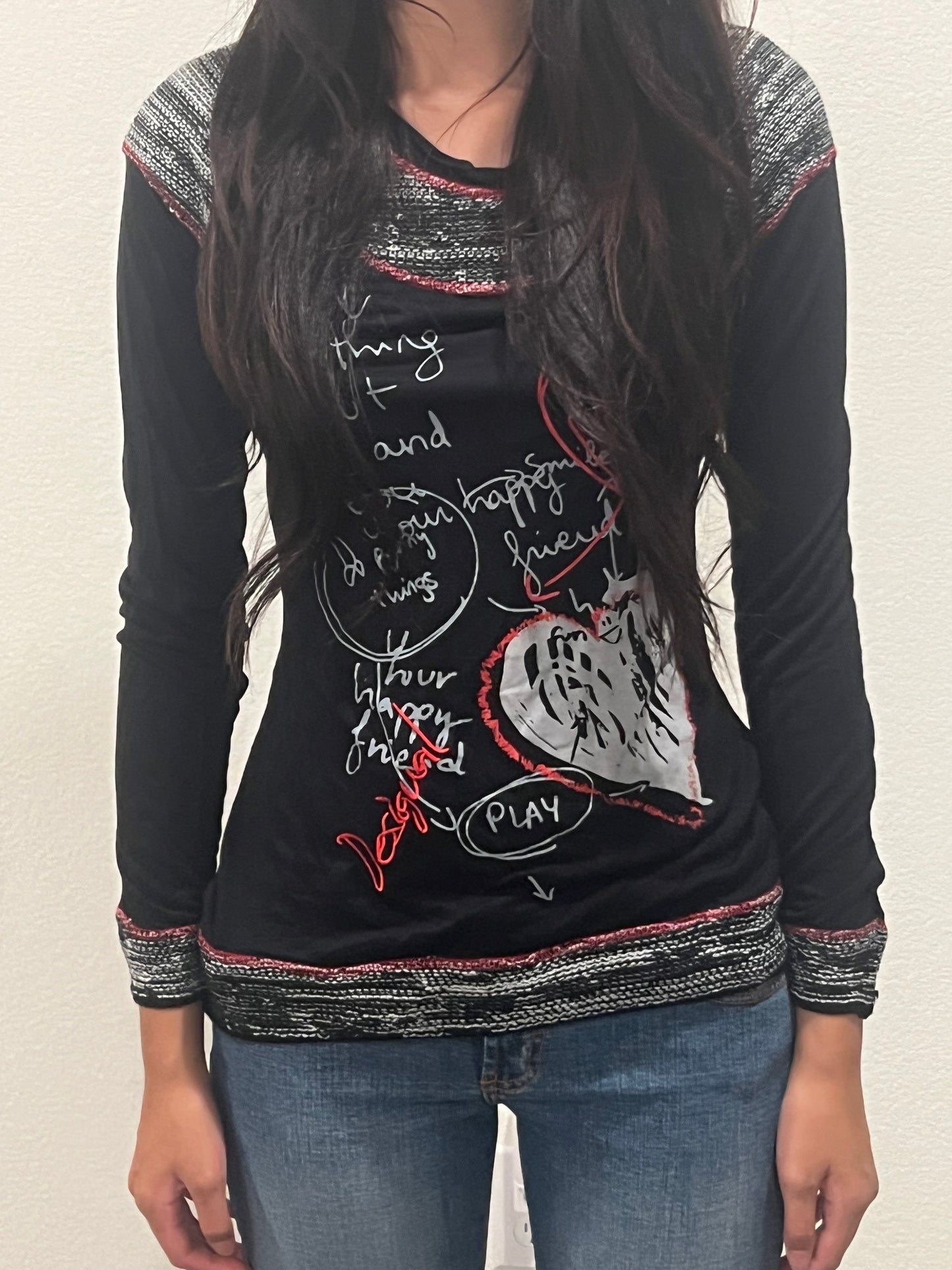 NWT Desigual vintage early 2000s long sleeve top size small