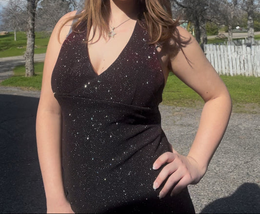 City triangles vintage early 2000s y2k glam party dress size large