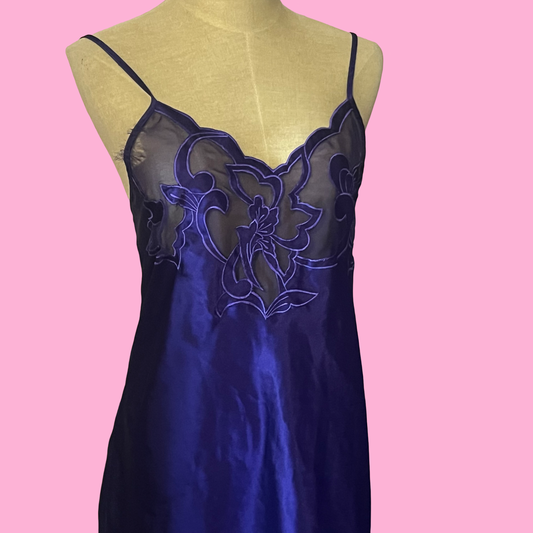 Victoria secret gold tag vintage purple slip dress size medium