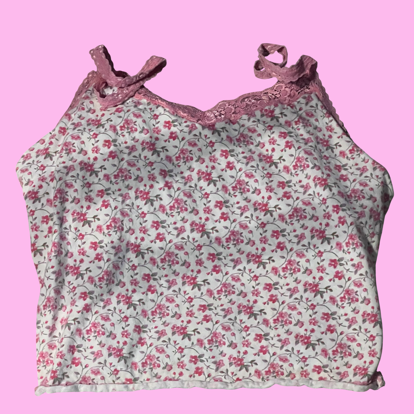 Nordstorm early 2000s y2k floral coquette girly tank top size large