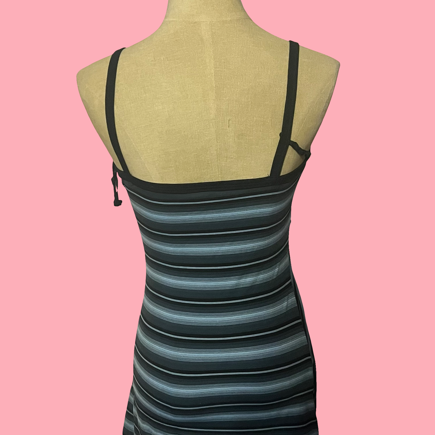 5.7.9 vintage early 2000s striped y2k mini dress