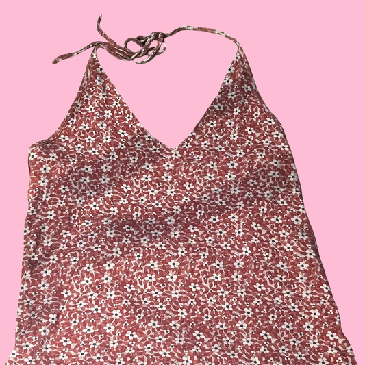Route 66 early 2000s y2k floral halter top size XL