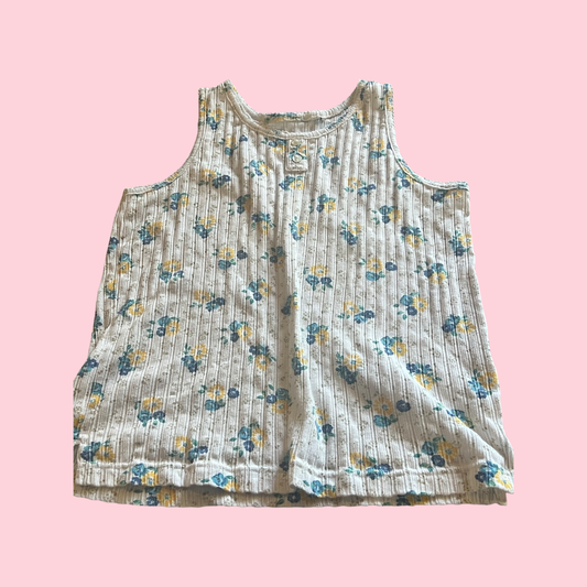 Vintage floral cottage core tank top