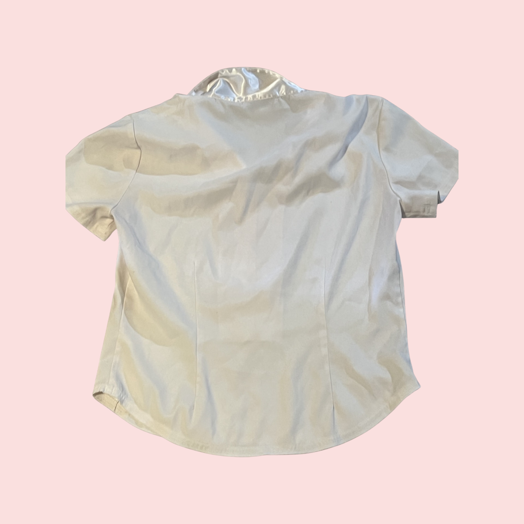 Baby pink vintage blouse size large