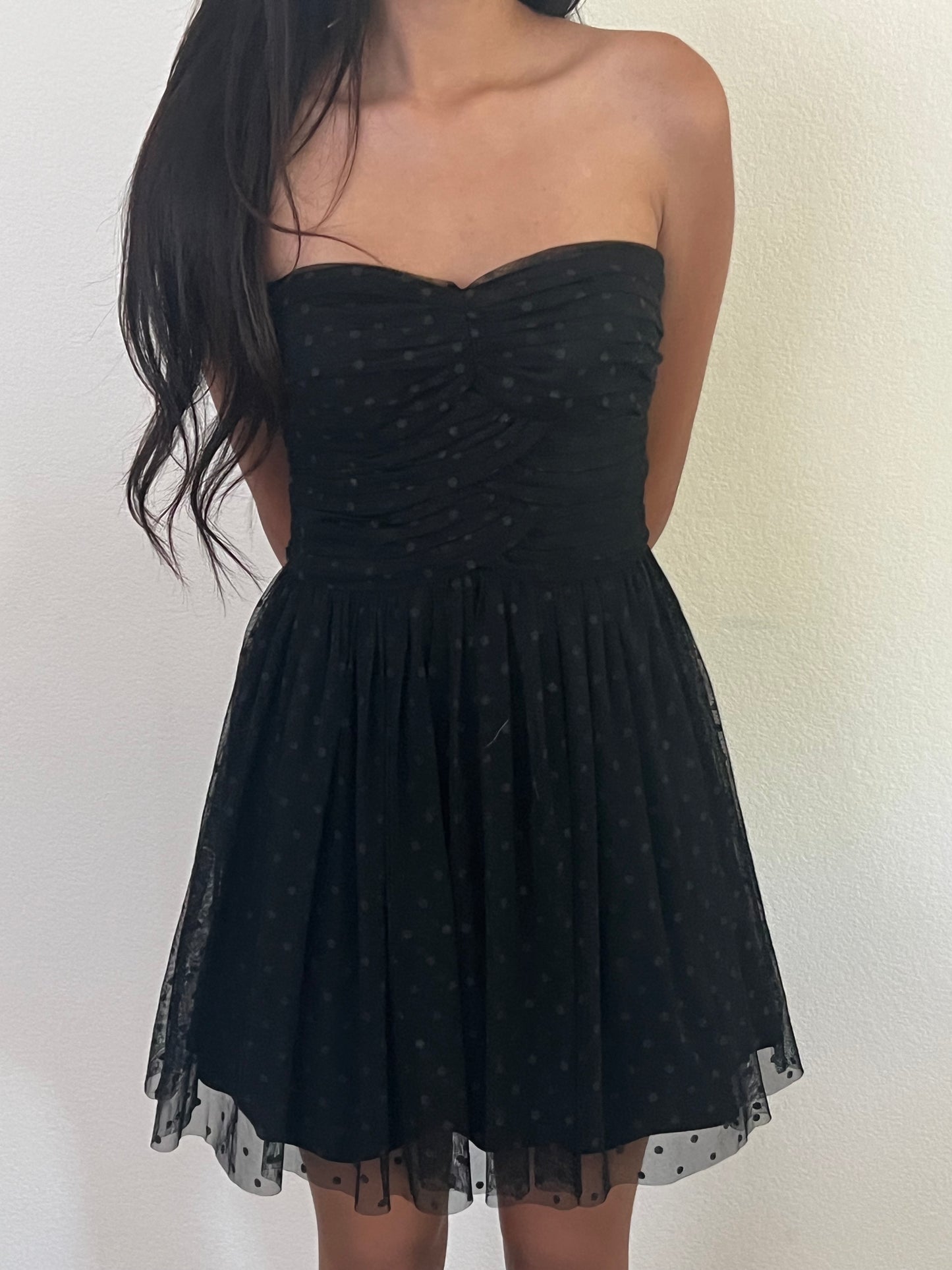 Black polka dot dress size 3