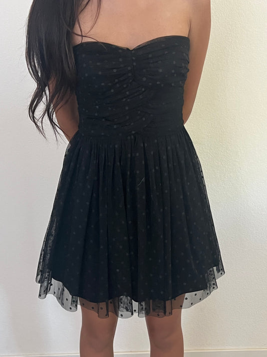 Black polka dot dress size 3