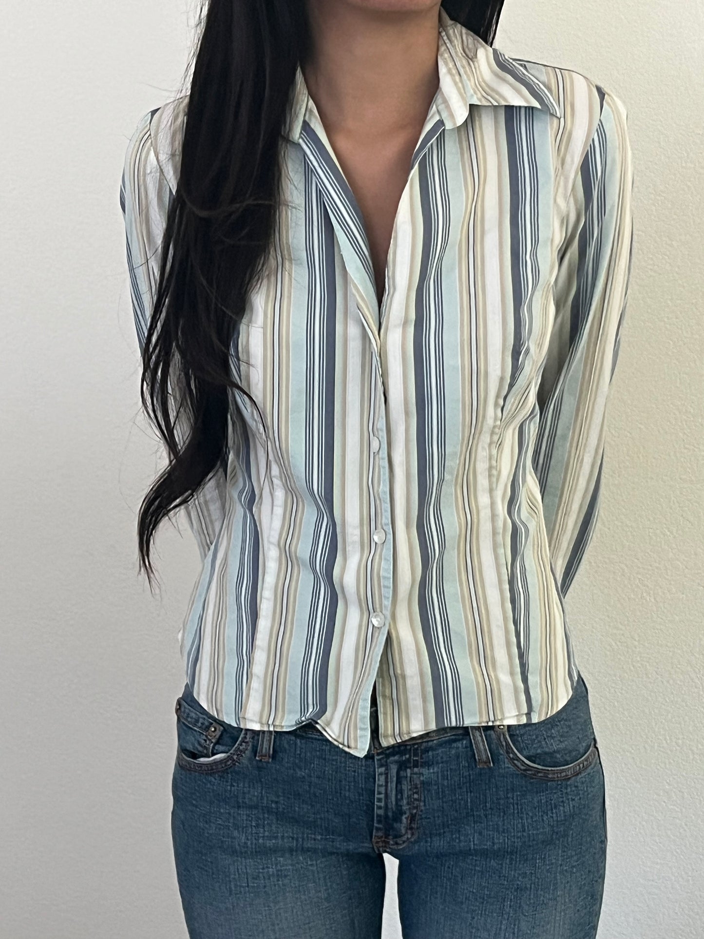 Sandra Ingrish striped early 2000s top size 4