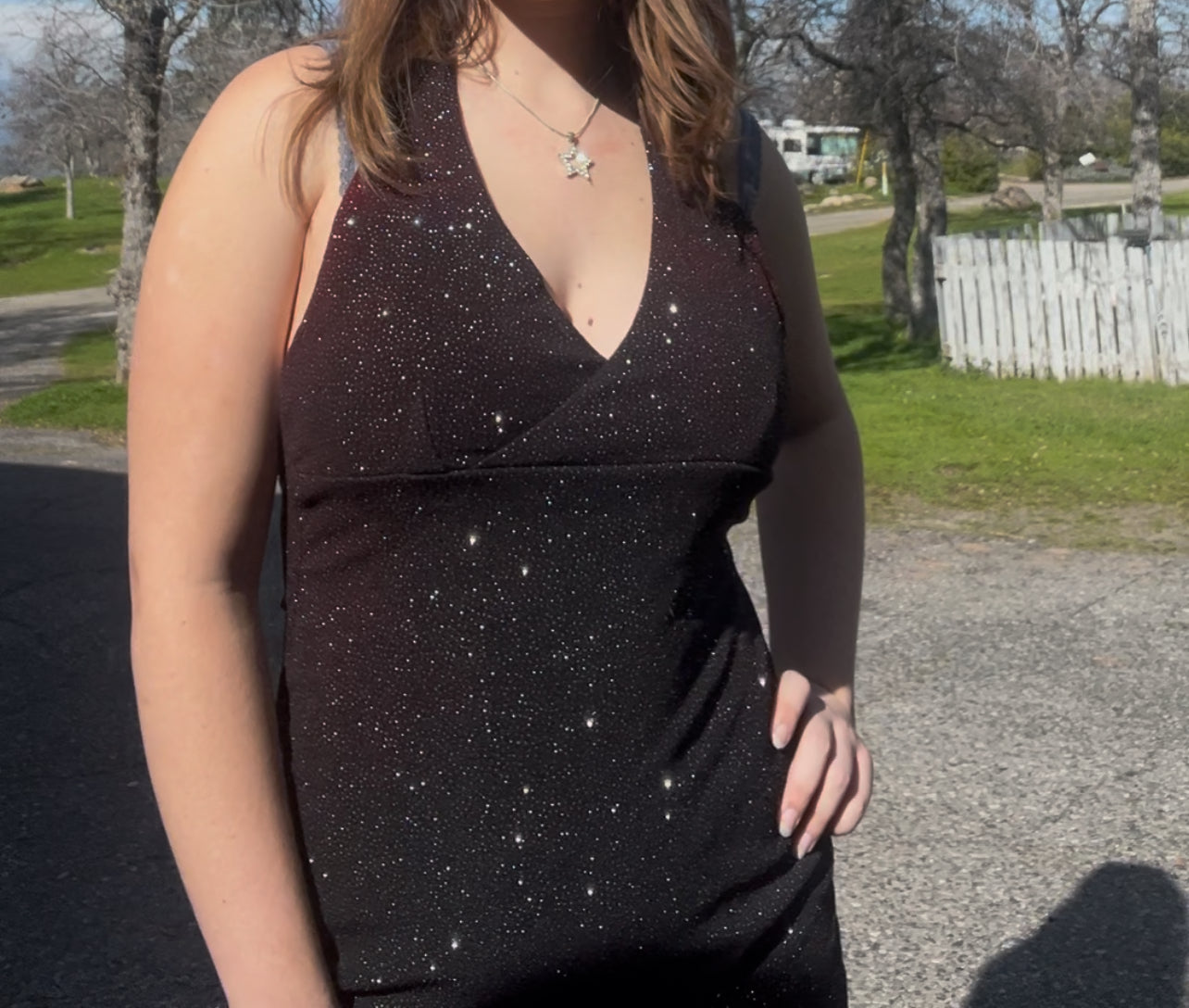 City triangles vintage early 2000s y2k glam party dress size large