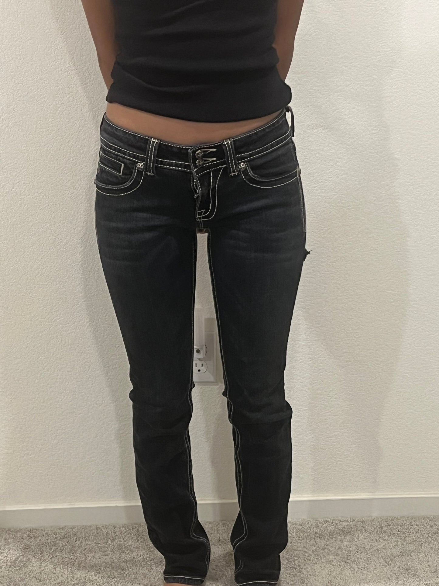 Miss me early 2000s y2k low waisted skinny jeans size 28