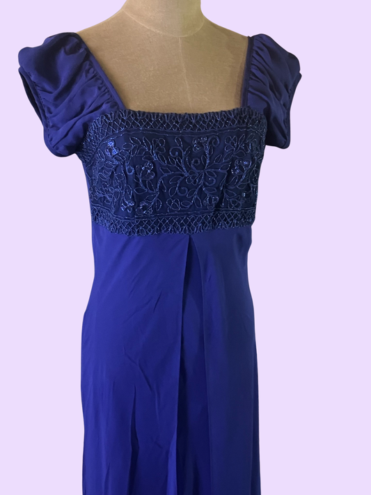 Savannah blue vintage sequin formal dress size 9/10