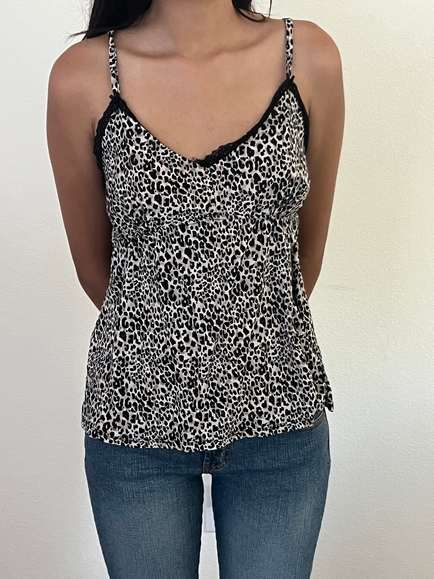 Cheetah print sleepwear tank top size medium