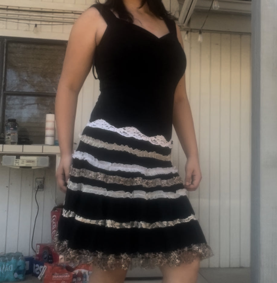 Cache vintage early 2000s y2k black mini dress size medium
