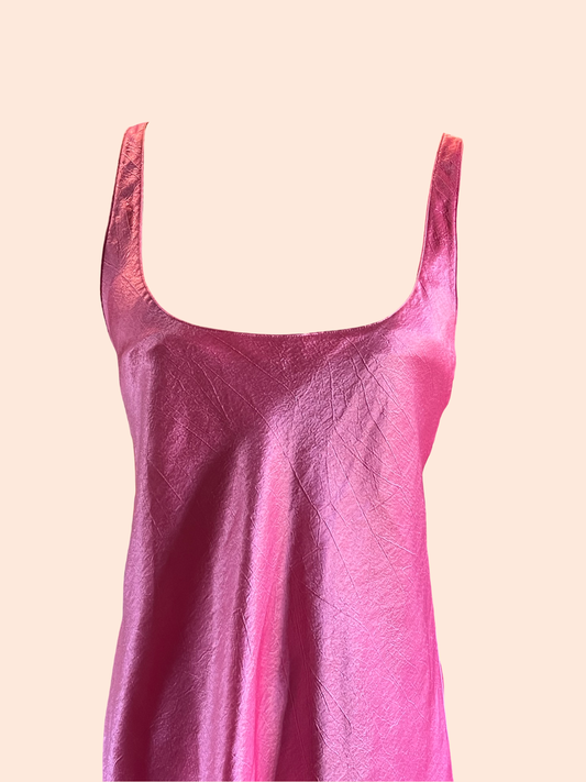 Victoria secret gold label vintage pink slip dress