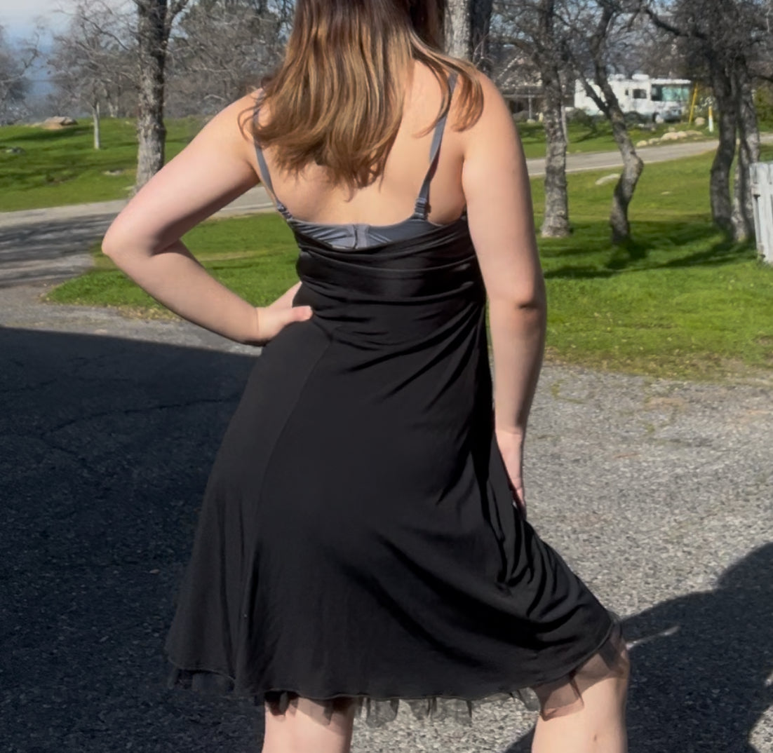 NWT my Michelle vintage early 2000s y2k glam girly whimsygoth halter dress size medium