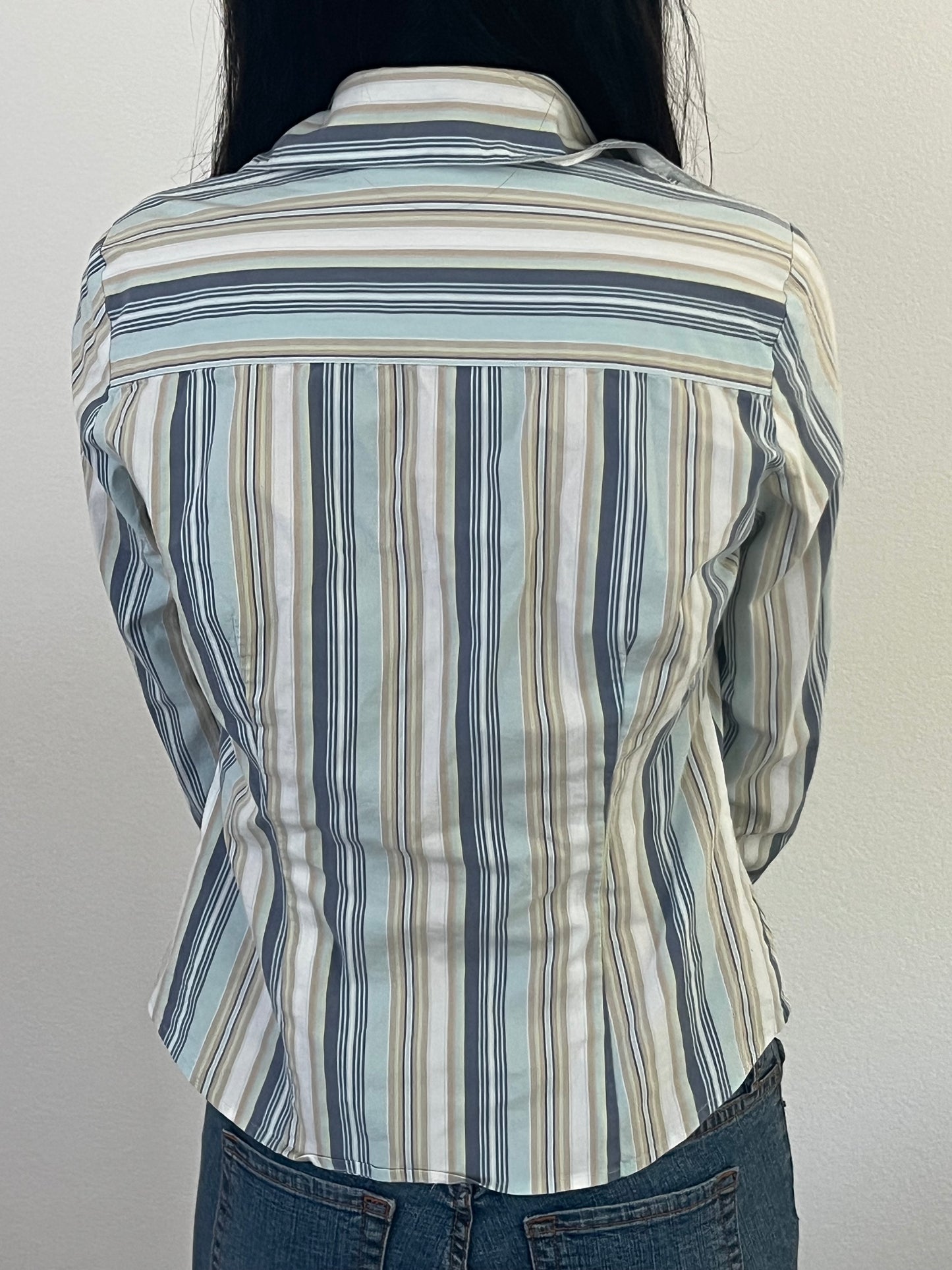 Sandra Ingrish striped early 2000s top size 4