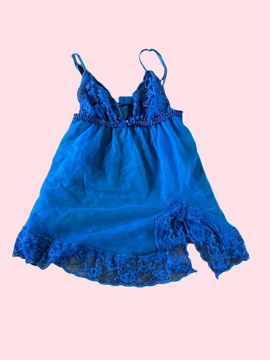 Fredricks of Hollywood vintage 90s blue lingerie size medium