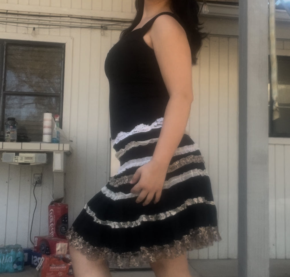 Cache vintage early 2000s y2k black mini dress size medium