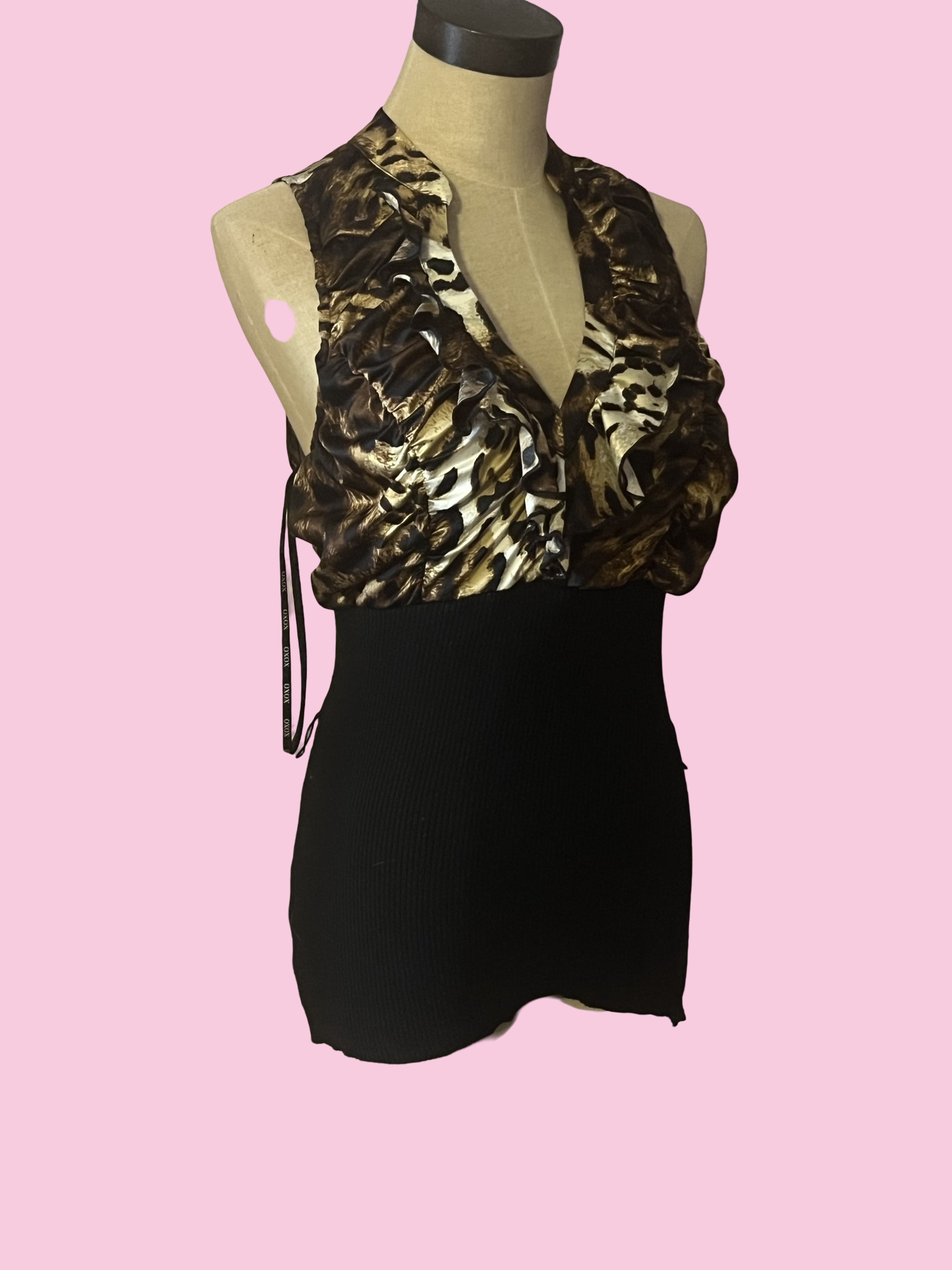 XOXO cheetah print y2k early 2000s top size medium