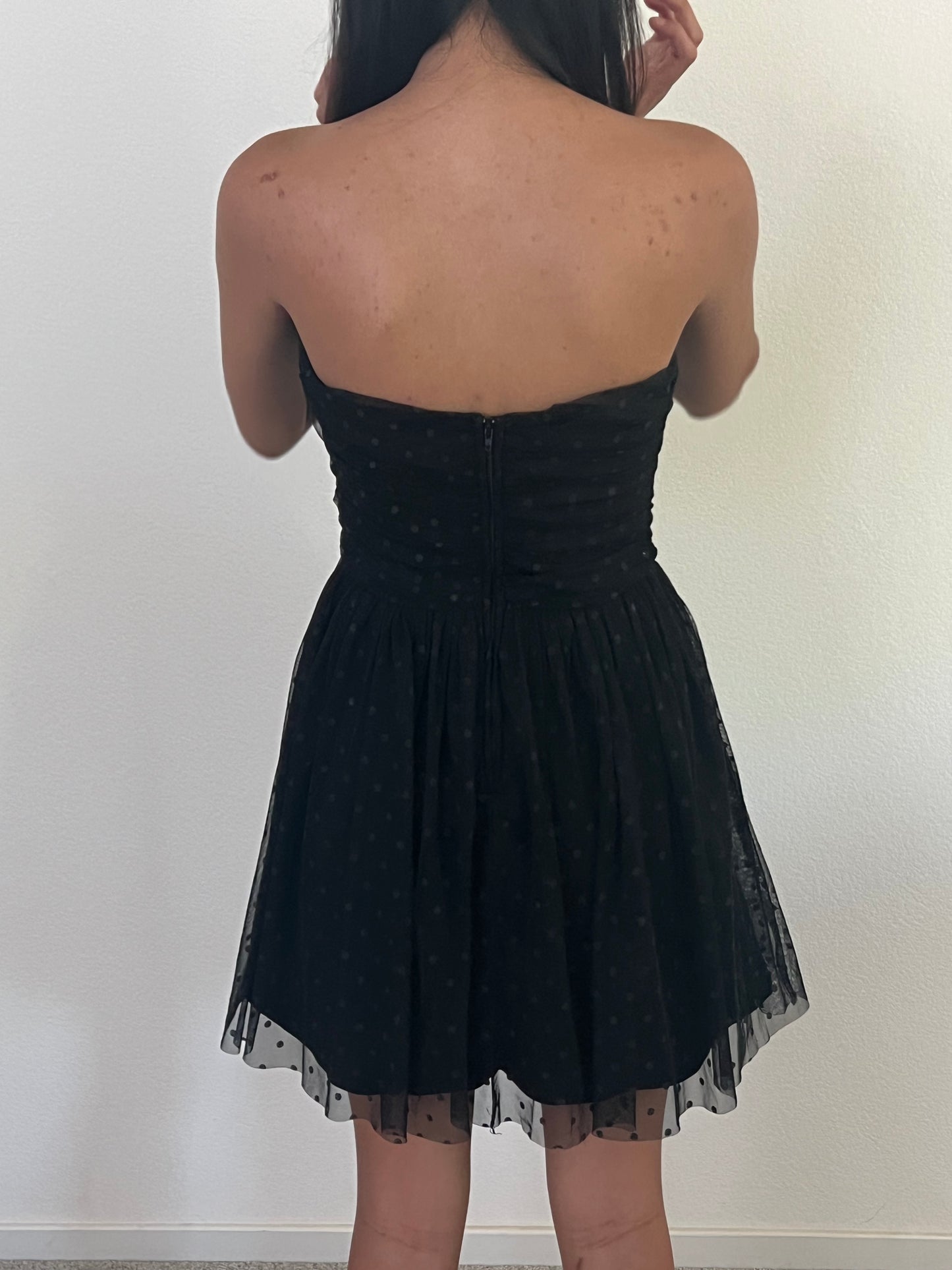 Black polka dot dress size 3