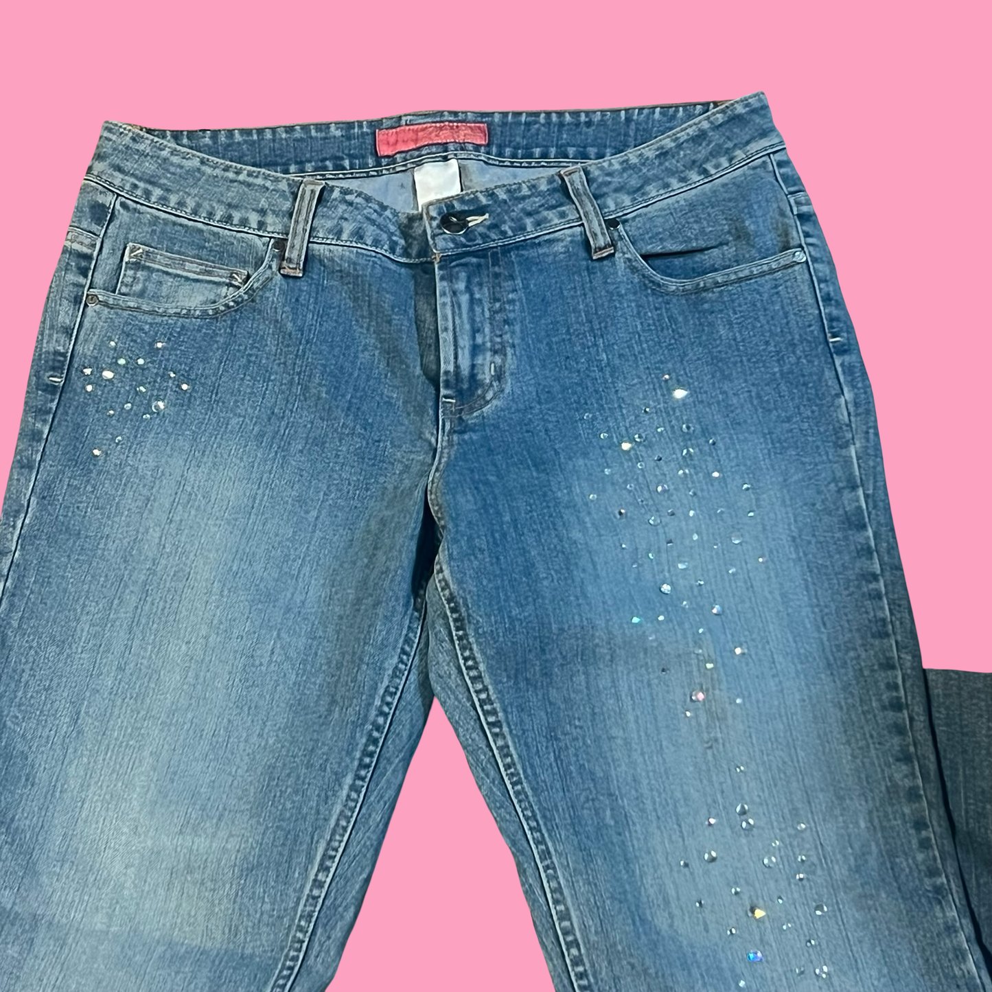 Thalia soda low rise flare jeans