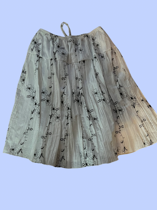 JKLA California floral midi skirt size XL