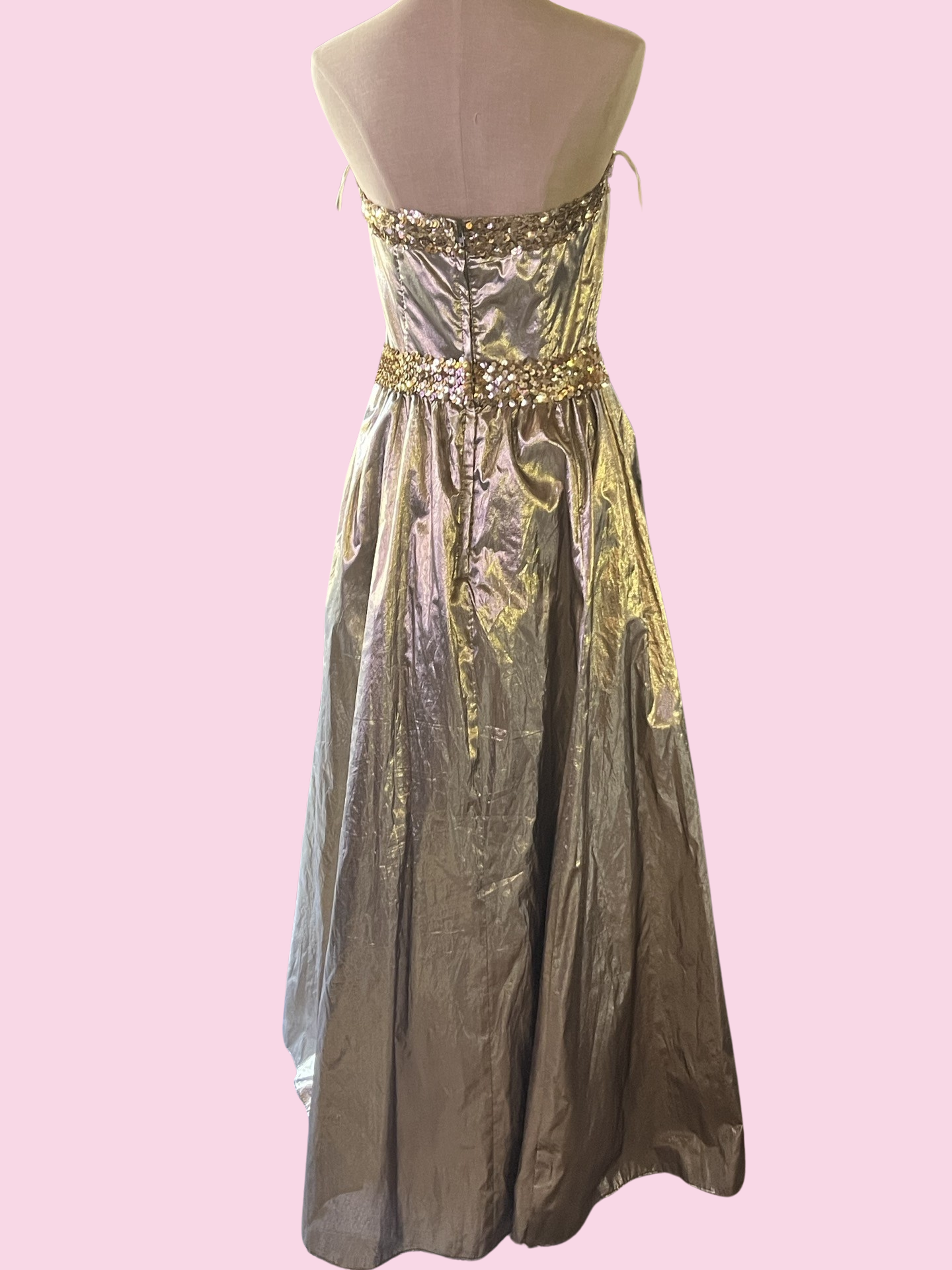 Gunne Sax gold vintage 80s formal long dress