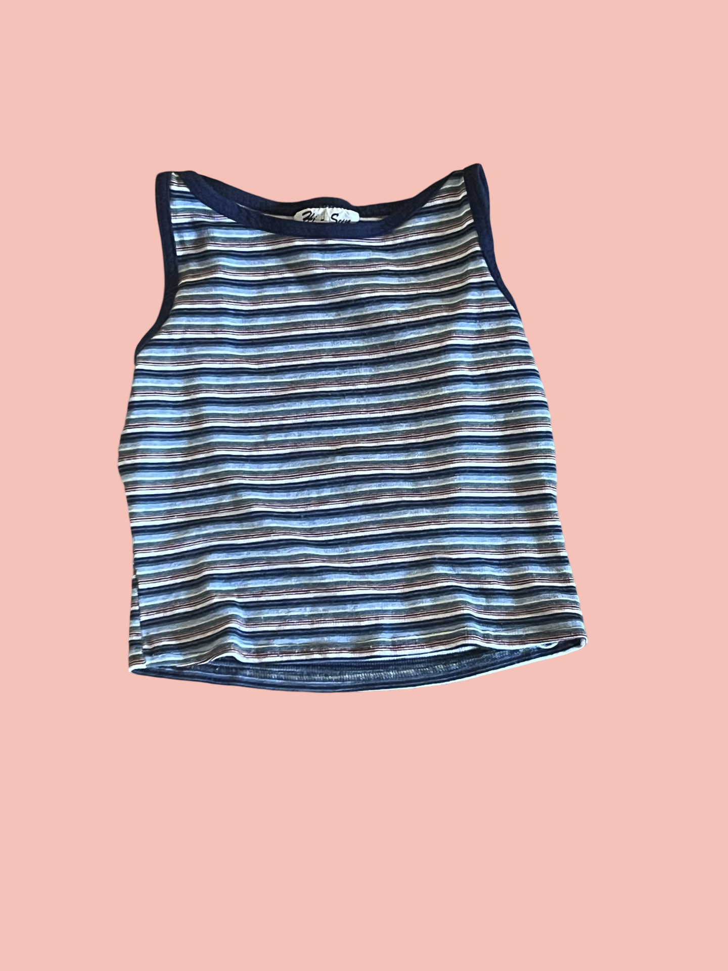 Hi sun USA striped y2k early 2000s crop top